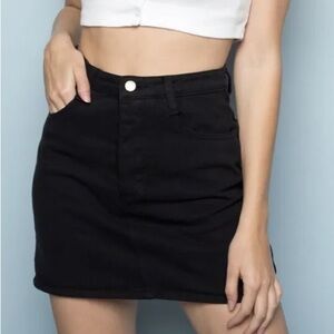 Brandy Melville John Galt high waisted black denim skirt